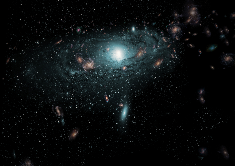 Artist’s conception of newly discovered galaxies / ICRAR